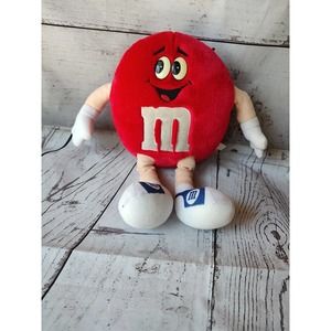 Vintage 1987 M&M's Mars Inc Fun Friend Red M&M Plush Stuffed 12” Toy no tags